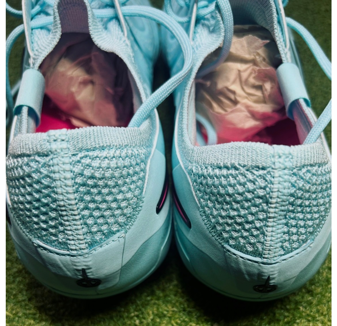 Nike Tiempo Legend 10 Elite FG Herren Light Blue/White behind view