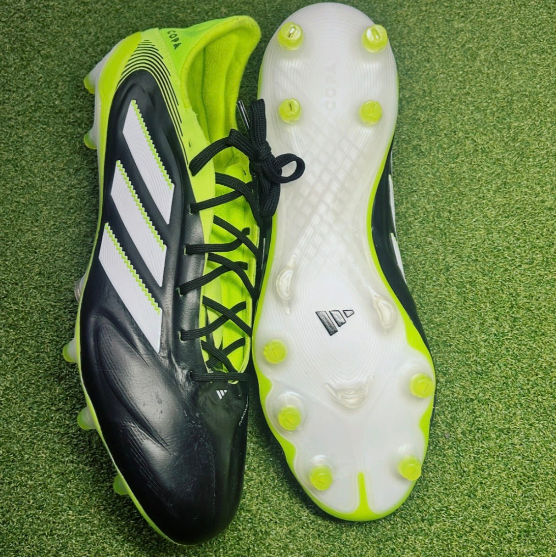 COPA PURE 3 ELITE FIRM GROUND BOOTS Core Black / Cloud White / Lucid Lemon