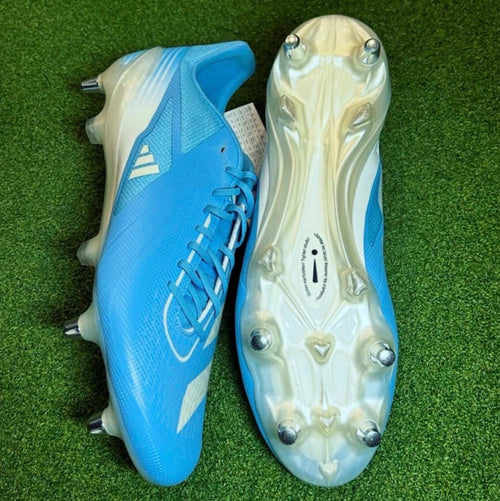Adidas Adizero Team Light Blue/Zero Met/Matte Silver SG side view