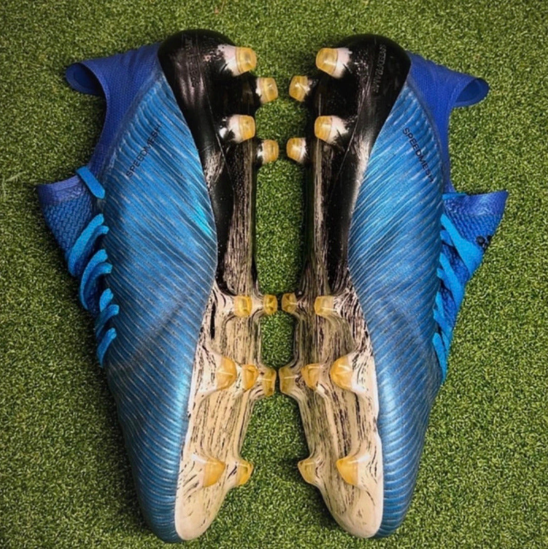 Adidas X 19.1 FG Firm Ground Football Boots Royal Blue/Footwear White/Core Black side view