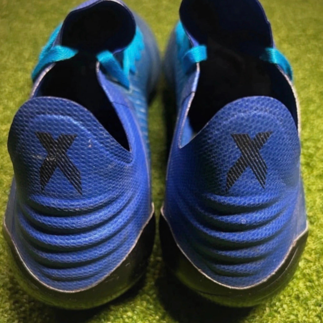 Adidas X 19.1 FG Firm Ground Football Boots Royal Blue/Footwear White/Core Black behind view